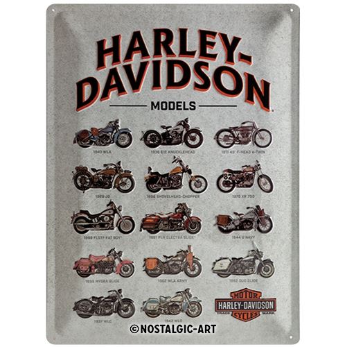 tin-sign-30-x-40cm-harley-davidson-model-chart-