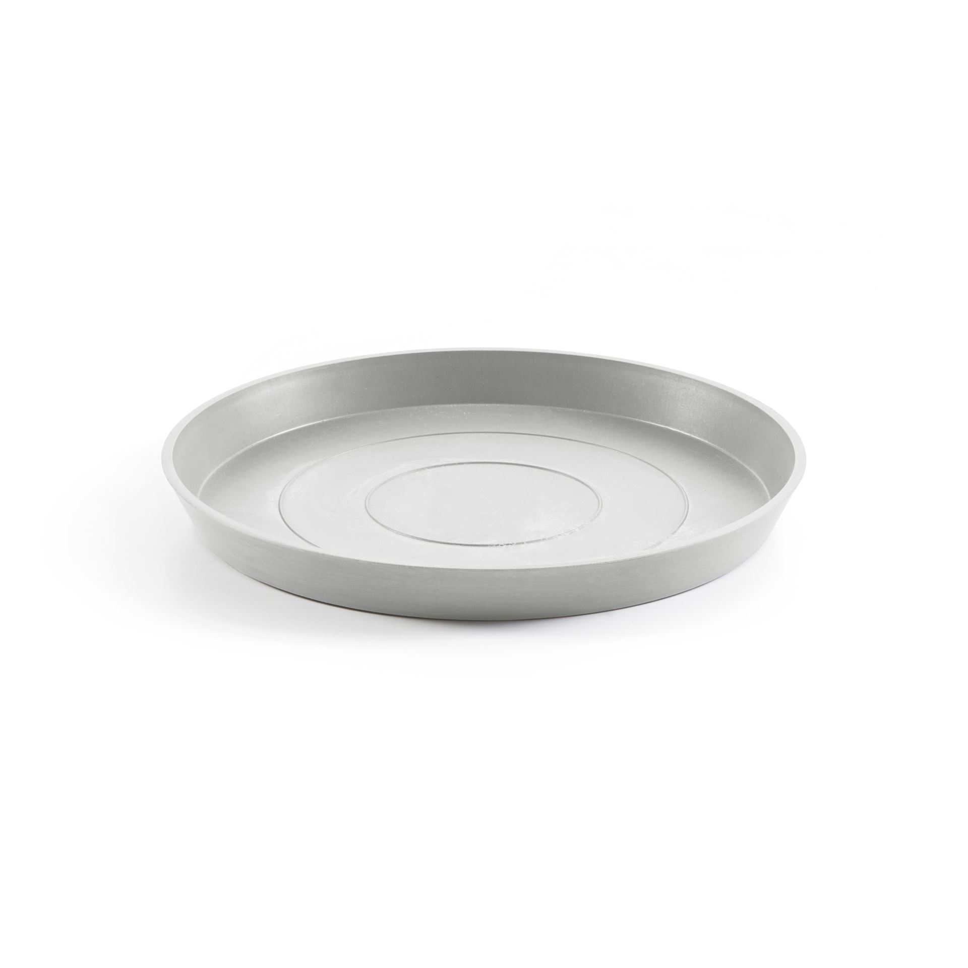 Ecopots Saucer Round - White Grey - Ø44,5 x H3,5 cm - Ronde witgrijze onderschotel met waterreservoir