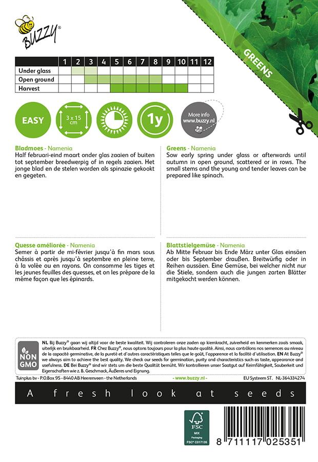 Buzzy-Bladmoes-Namenia
