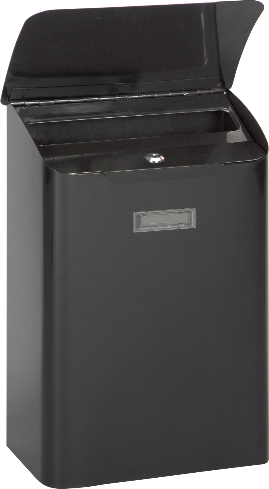 Practo Garden brievenbus Leeds zwart - in gelakt staal - 15x27x42cm - RAL 7020 MAT