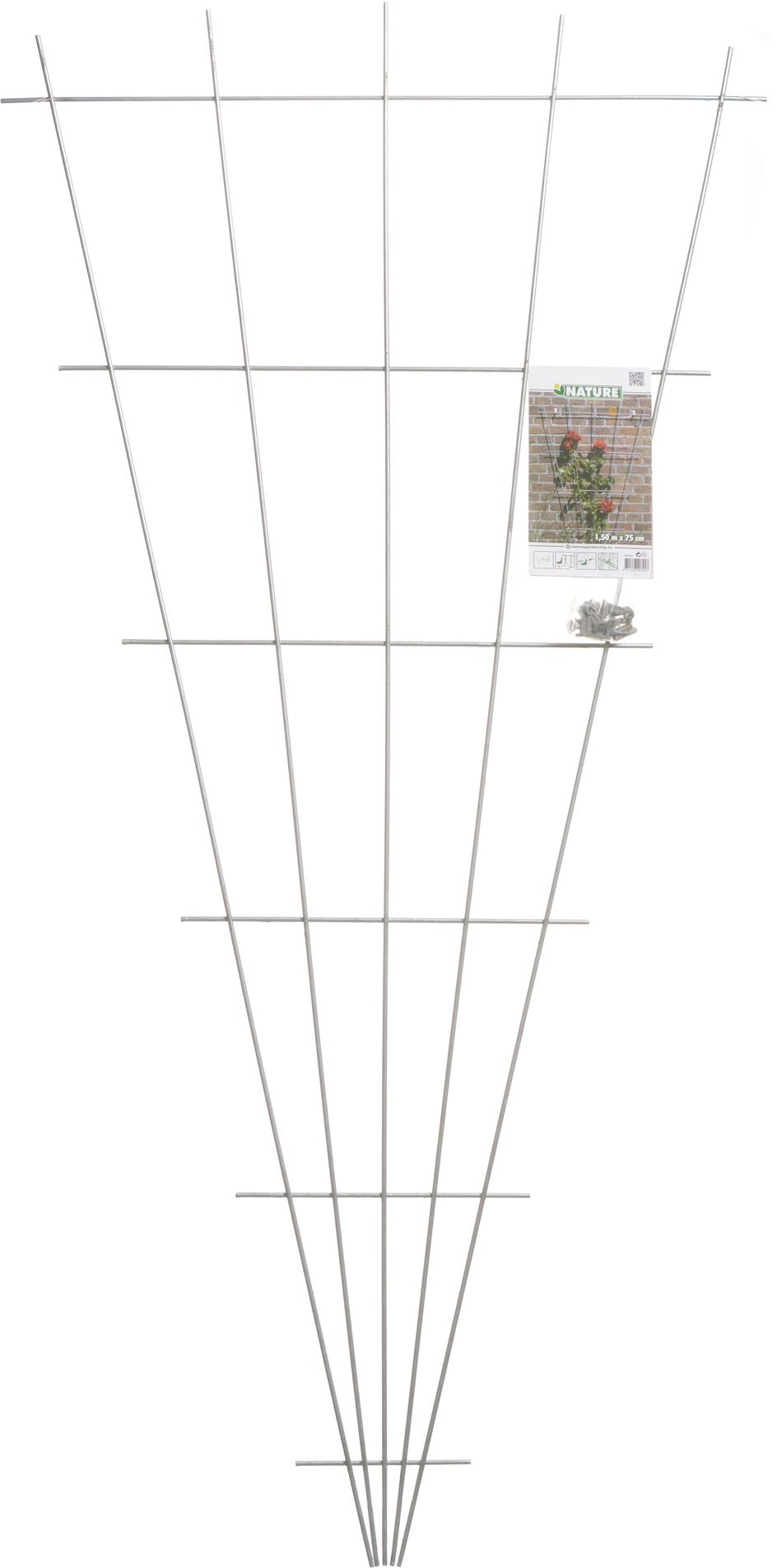 Metalen-klimrek-gegalvaniseerd-V-vorm-H145x5-75cm