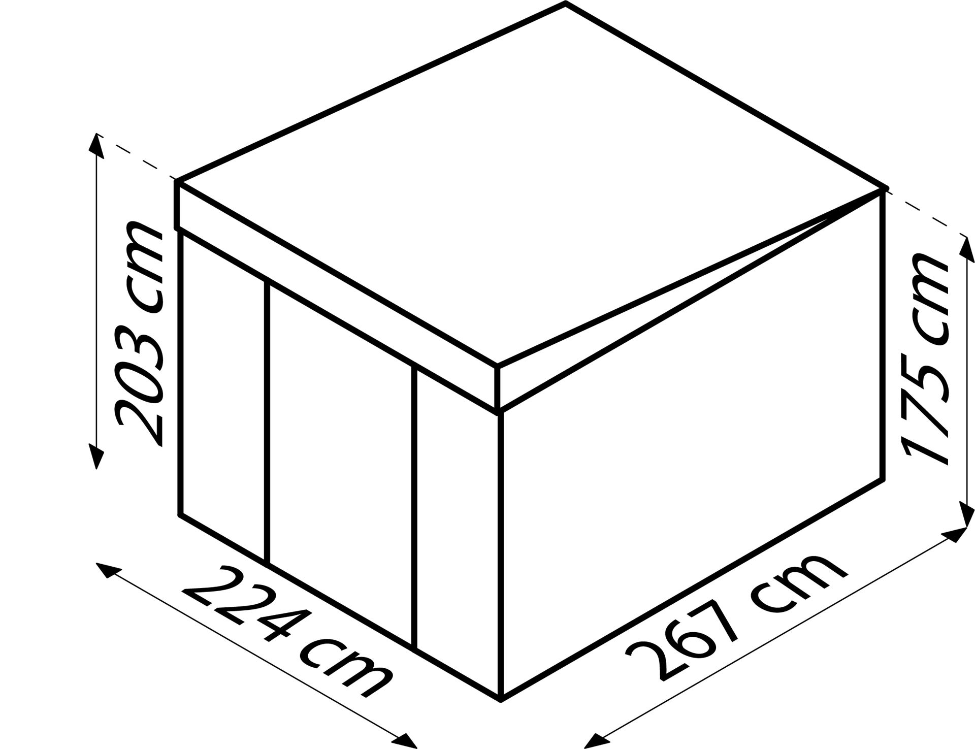 Tuinberging-Lubeck-89-dennegroen-wei-Tuinberging-metaal-B224-x-L267-x-H203-cm
