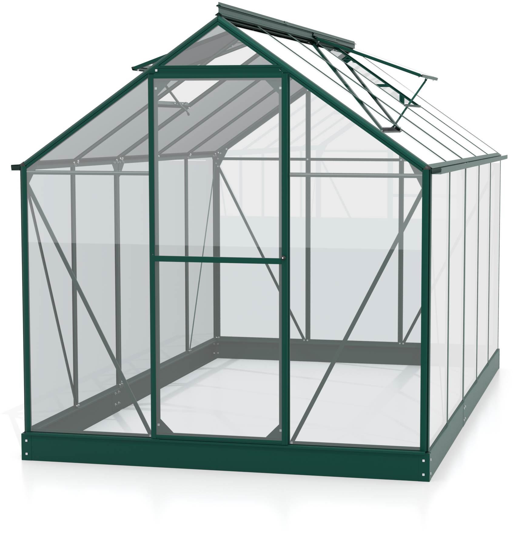 Triton-6200-ESG3mm-donkergroen-Glazen-serre-veiligheidsglas-Vrijstaand-B190-4-x-L315-x-H208-cm