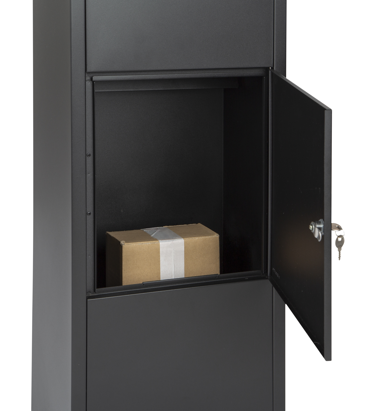 Practo Garden parcel letterbox Dortmund matte black - With cylinder lock