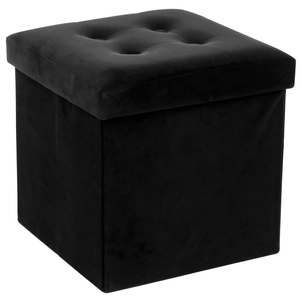 black-foldable-pouf-38x38x38