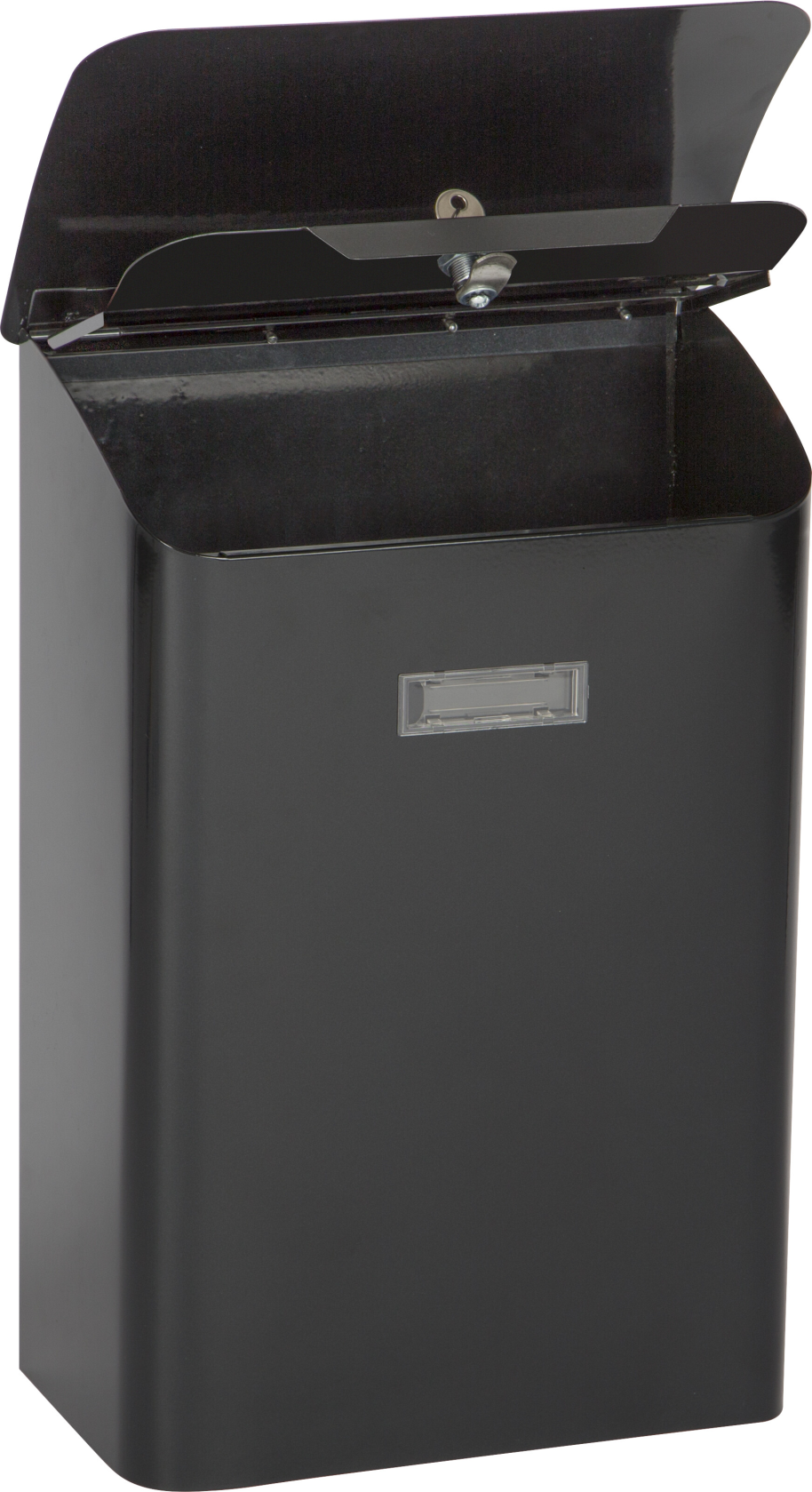 Practo Garden brievenbus Leeds zwart - in gelakt staal - 15x27x42cm - RAL 7020 MAT