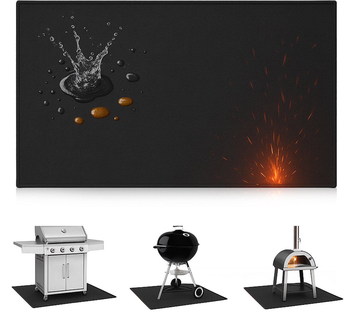 HEAT Outdoor Living BBQ Mat - Rectangle - 91 x 122 cm