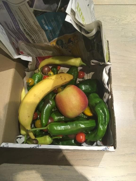 ripening with banana in box