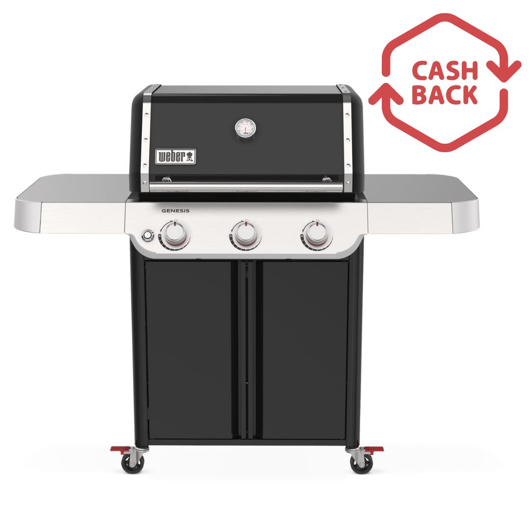 Weber Genesis E-315 LP Gasbarbecue Zwart - Drie Branders, Flavorizer Bars en Vetopvangsysteem voor de Ultieme BBQ Ervaring