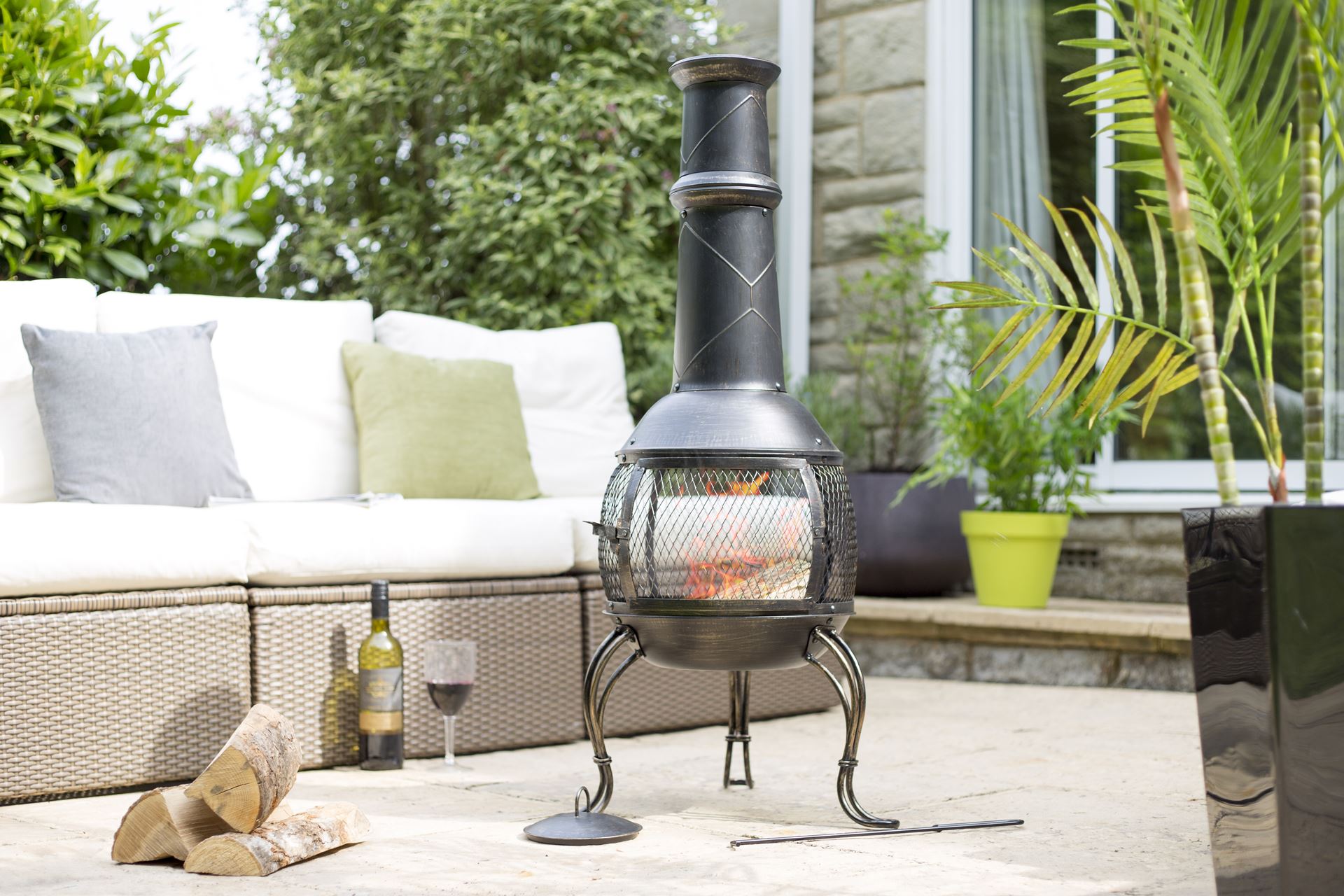 vuurschaal-Leon-Mesh-Steel-Chimenea-Large