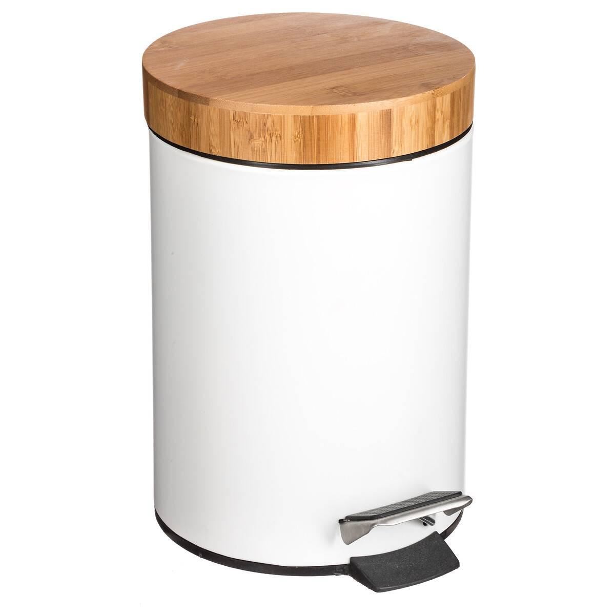 Natureo-Prullenbak-3L-metaal-wit