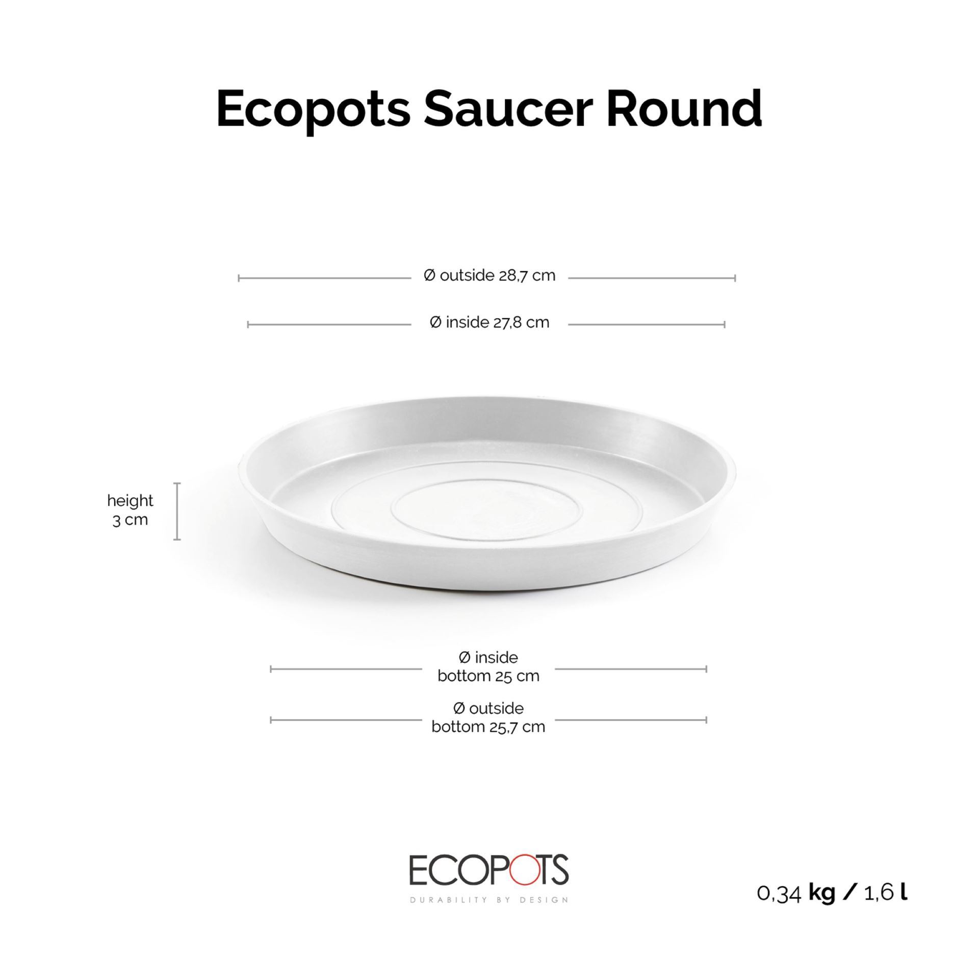 Ecopots-onderschotel-rond-pure-white-30-cm-H3-cm