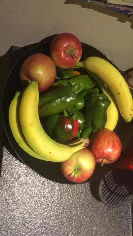 ripening with banana on plate