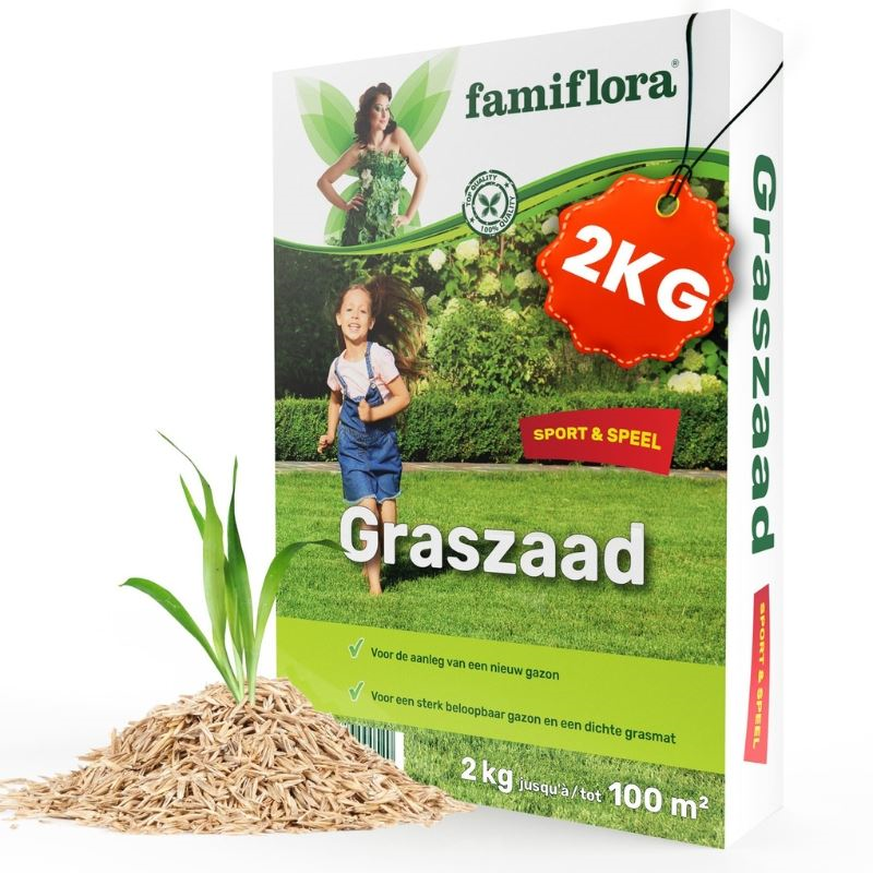Famiflora grass seed play & sport 2 kg (up to 100 m²)