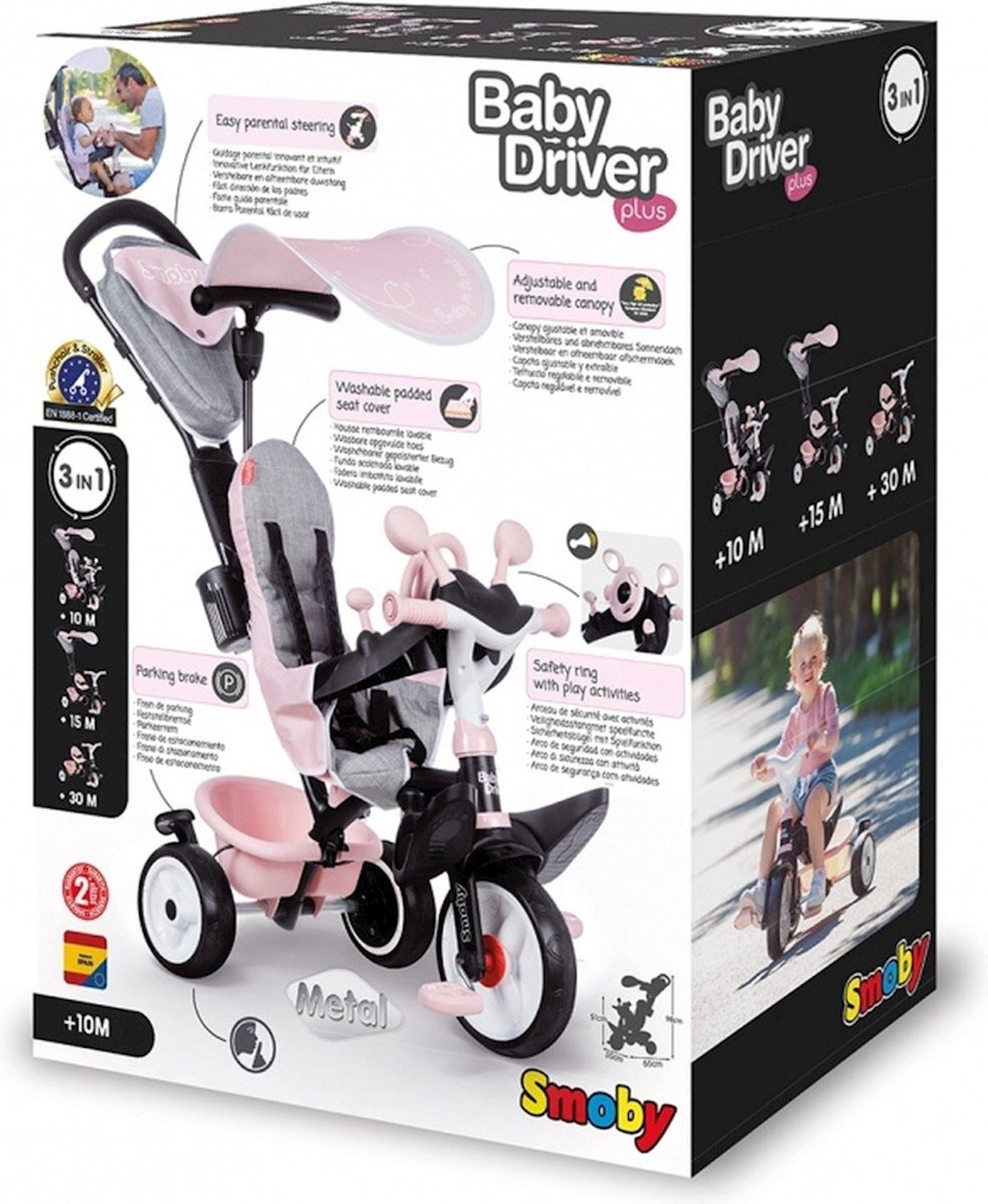 Smoby-Baby-driver-plus-driewieler-roze