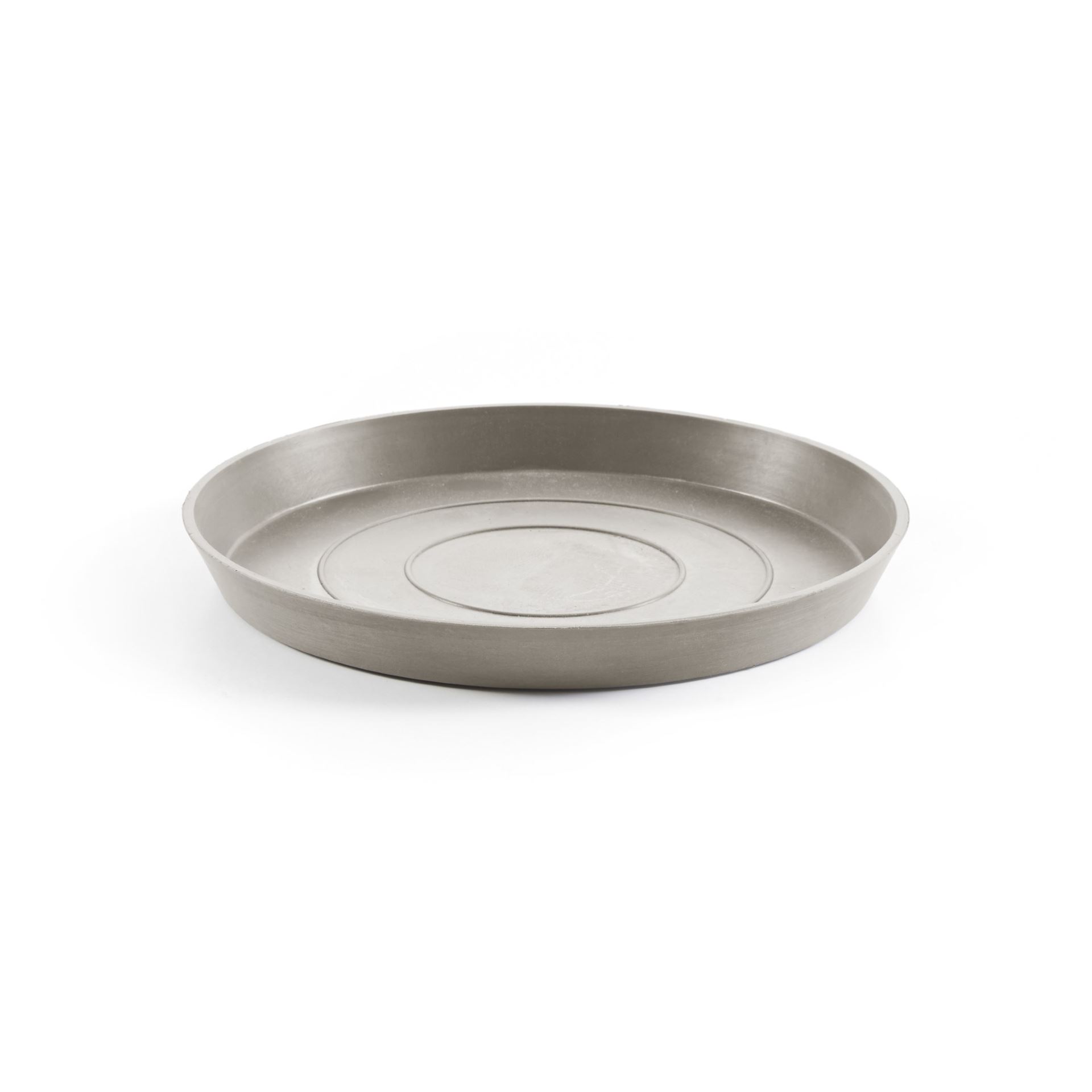 Ecopots Soucoupe ronde - Taupe - Ø28,7 x H3 cm - Soucoupe ronde taupe avec réservoir d'eau