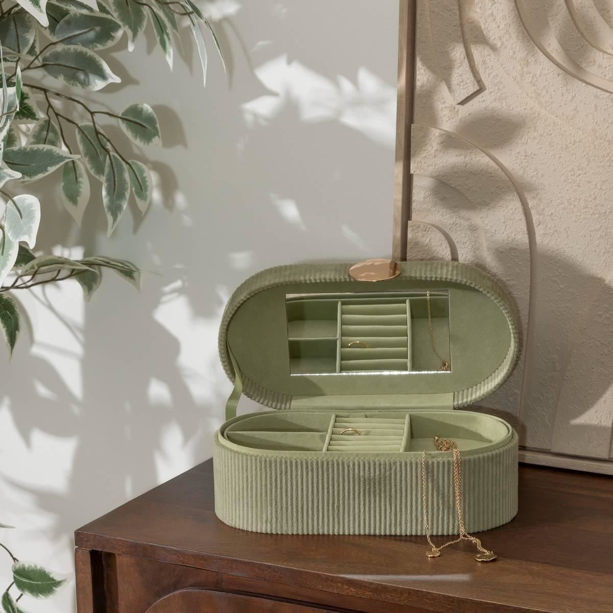 Juwelendoos-Enya-13x10x25cm-fluweel-groen