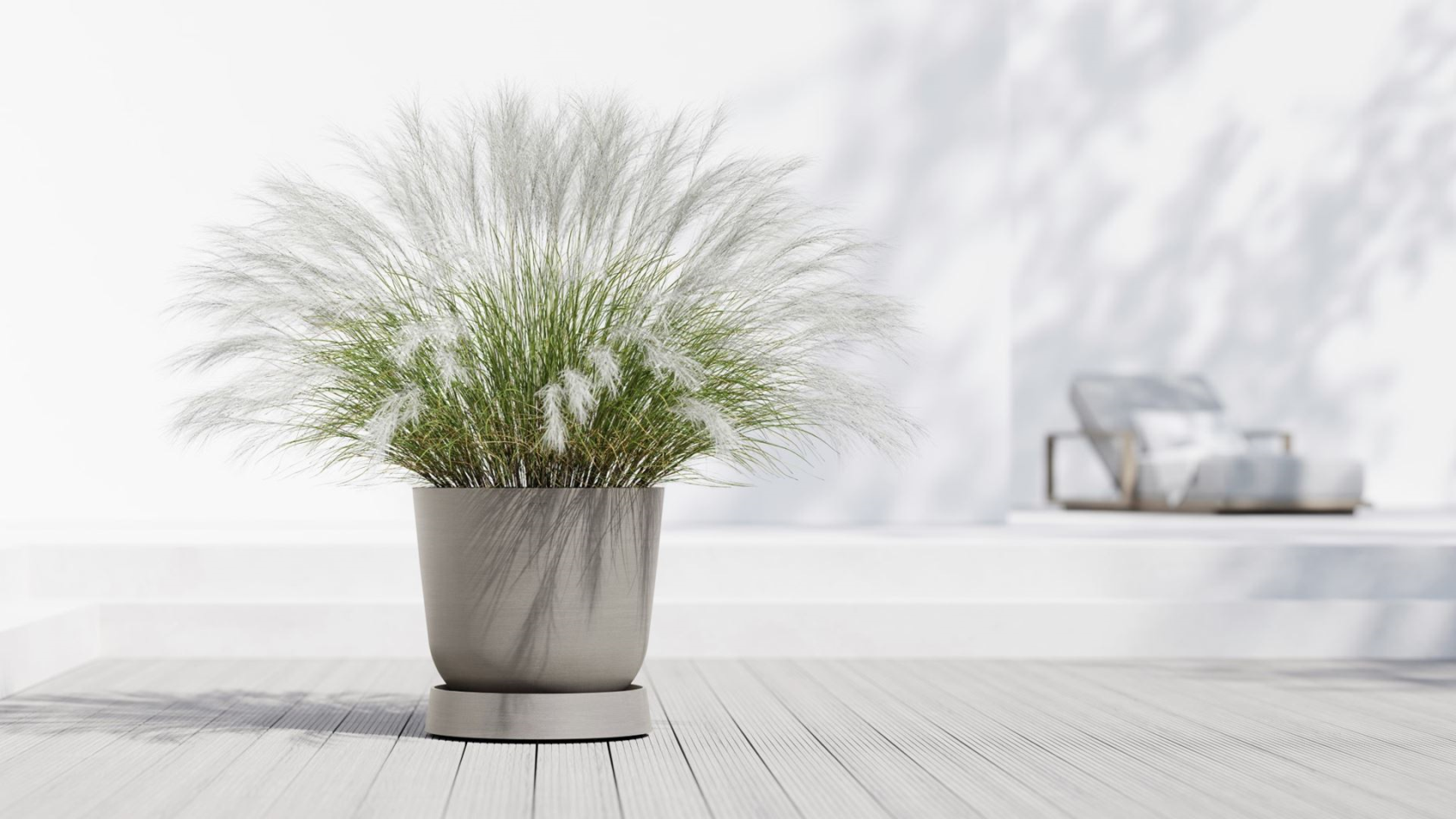 Ecopots soucoupe à roulettes Oslo - Rond - Taupe - Diamètre 50 x H10,5 cm