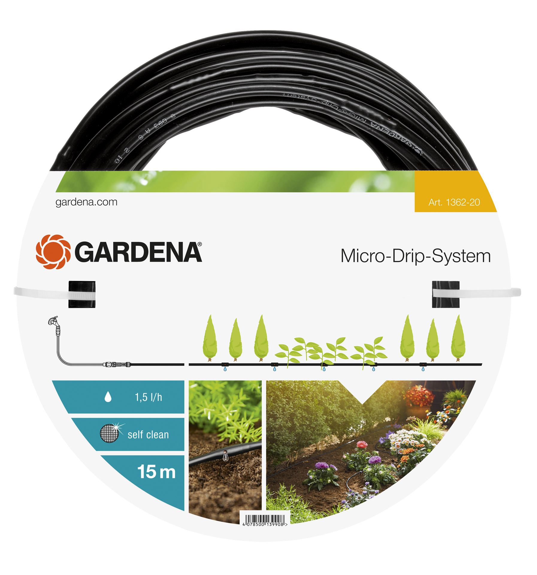 GARDENA MDS Bovengrondse Druppelbuis - 15m x Ø4,6mm