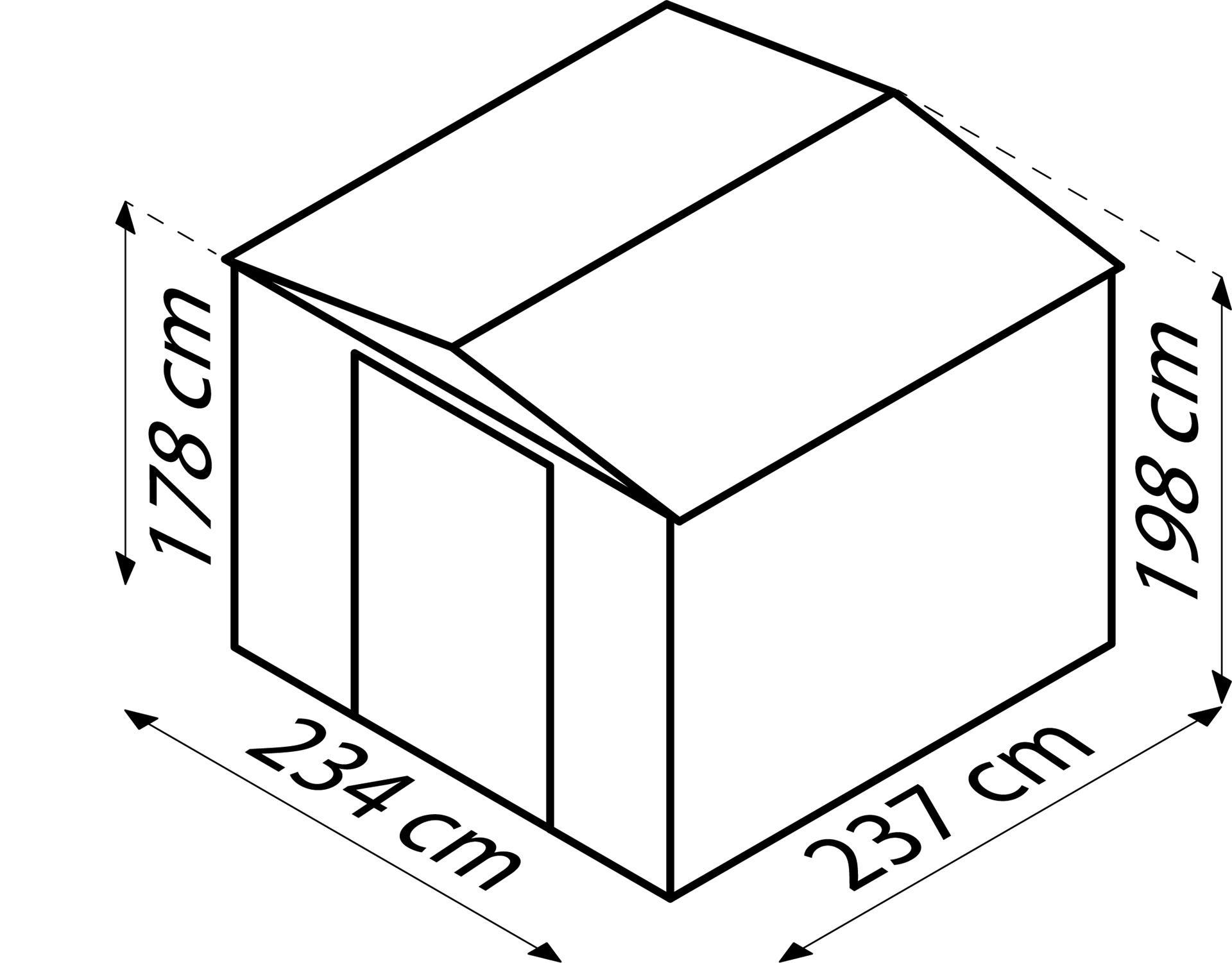 Tuinberging-Dream-88-antraciet-Tuinberging-metaal-B234-x-L237-x-H198-cm