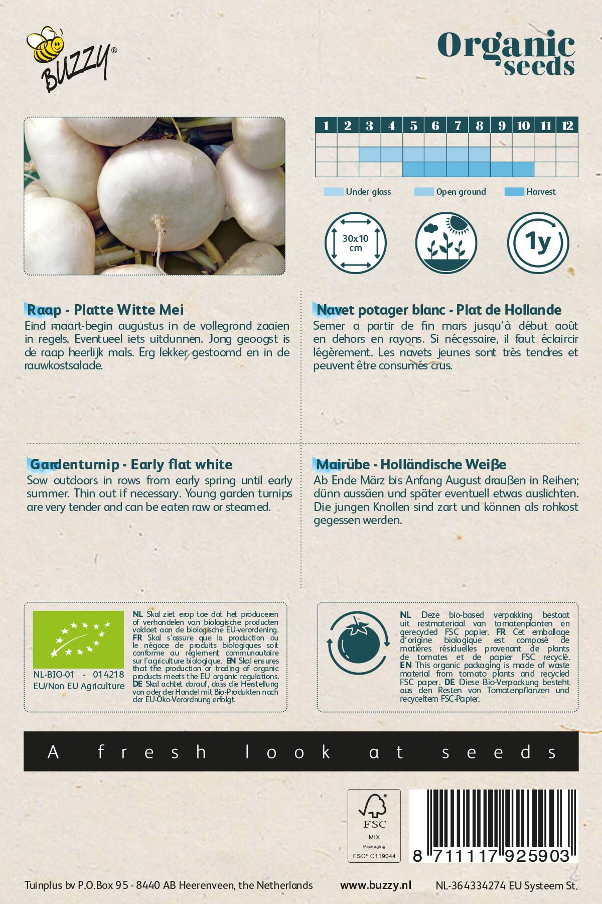 Bio-Rapen-Platte-Witte-Mei