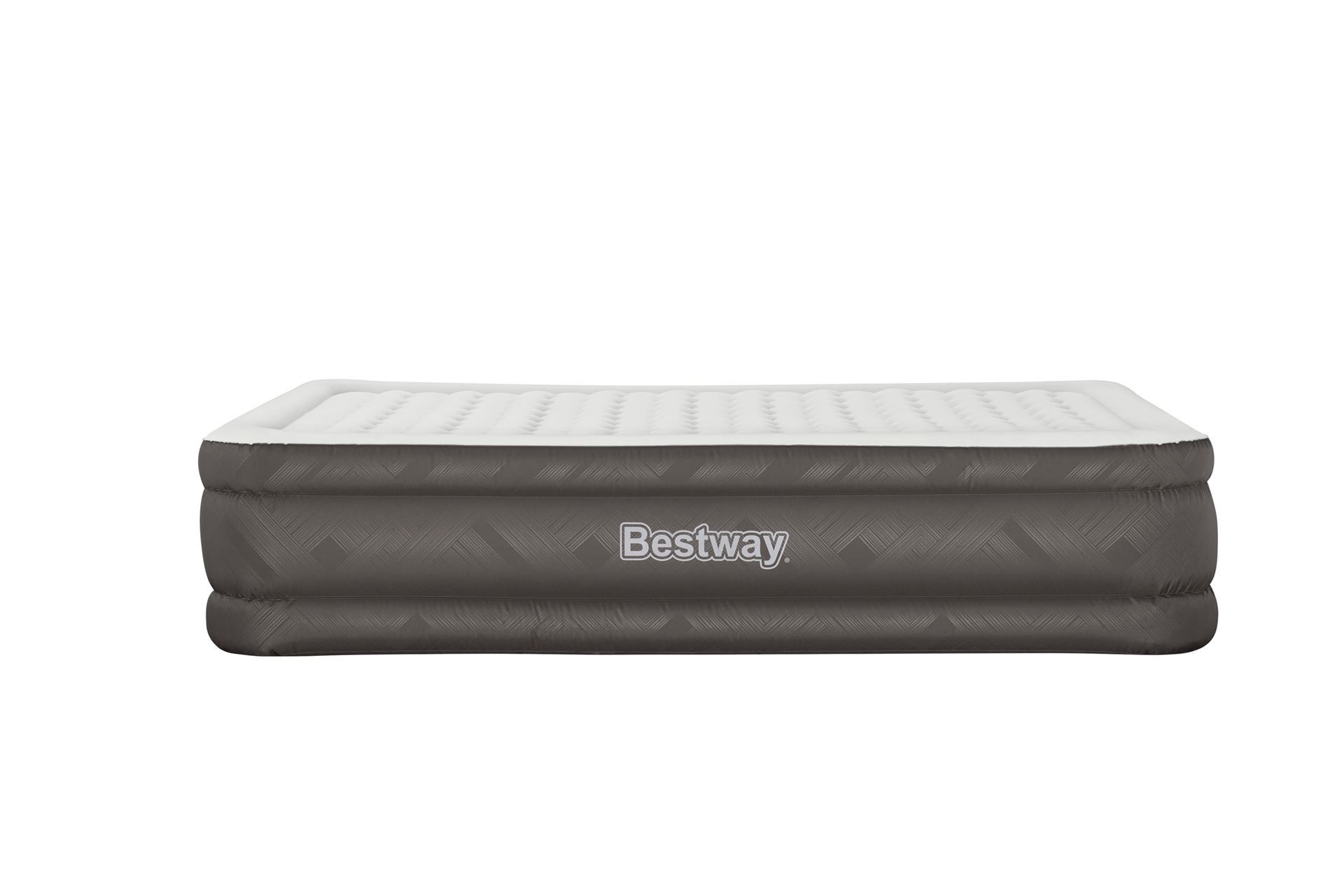 Bestway matelas d'air 'Fortech Queen' - 203x152x46 cm - avec pompe incorporée - brun/gris Bestway-2-03m-x-1-52m-x-46cm-Fortech-Air-Mattress-Queen-Built-in-AC-pump