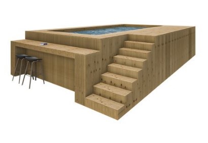 Wooden pool frame