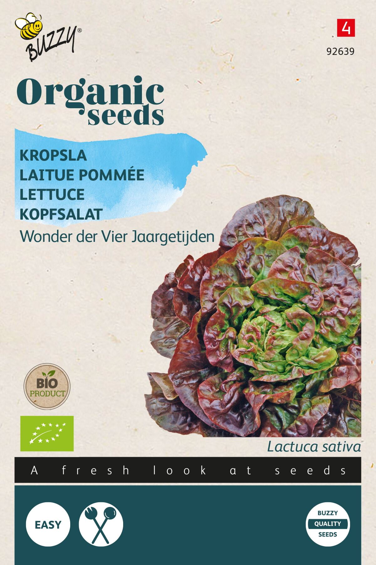 Organic head lettuce Wonder of 4 seasons