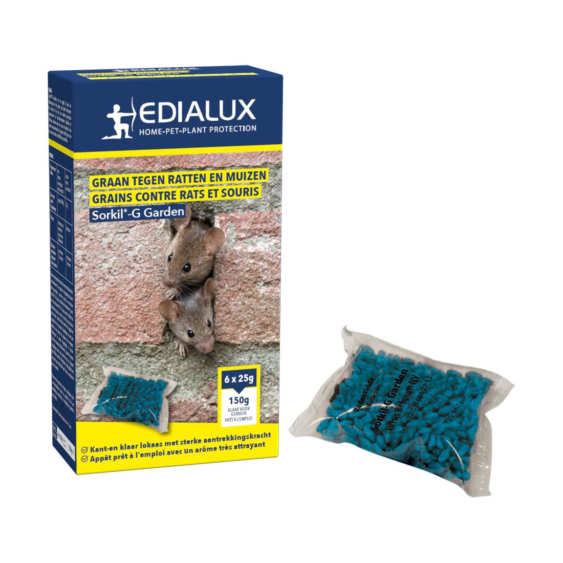 Edialux Sorkil-G lokaas - 150g - ratten- en muizenvergif