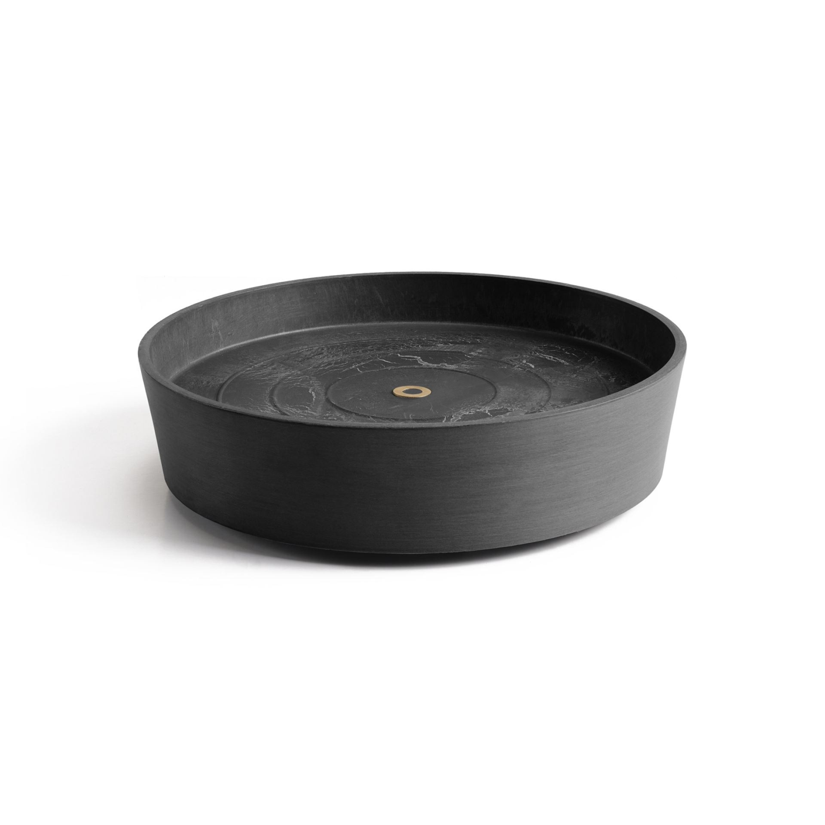 Soucoupe à roulettes Ecopots - Ronde - Gris foncé - Diamètre 34,1 x H9 cm