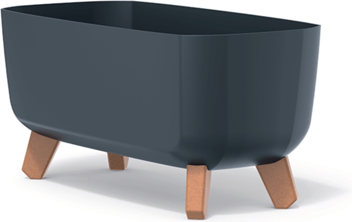 Prosperplast Gracia Case Planter - 39 x 19.5 cm - Anthracite - On legs