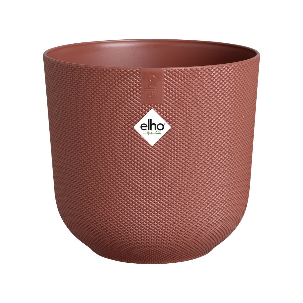 elho Jazz Rond 23 - Toscaans rood (Rood) - Ø 23 x H 21 cm - Ideaal voor binnen - 100% gerecycled