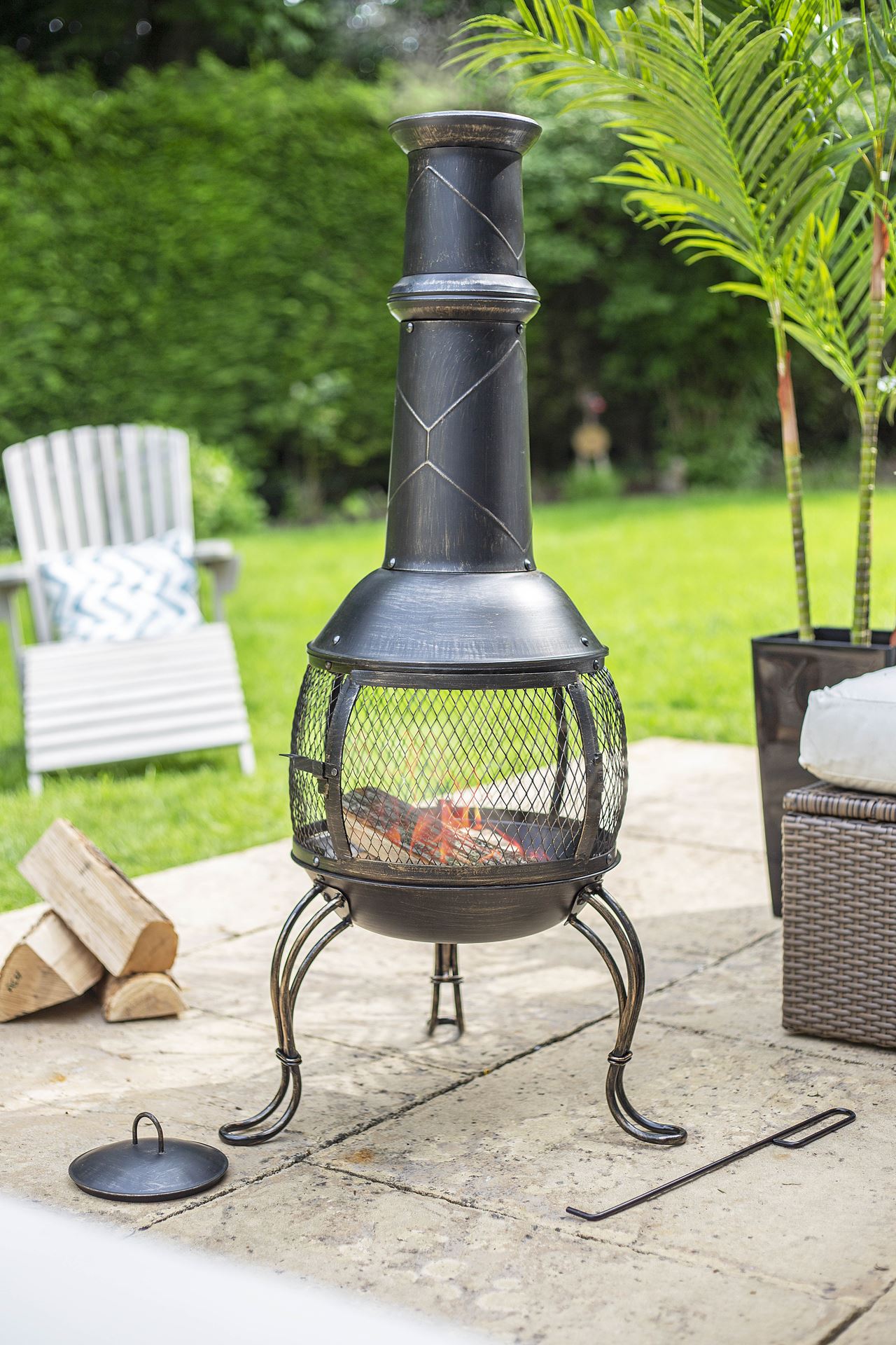 vuurschaal-Leon-Mesh-Steel-Chimenea-Large