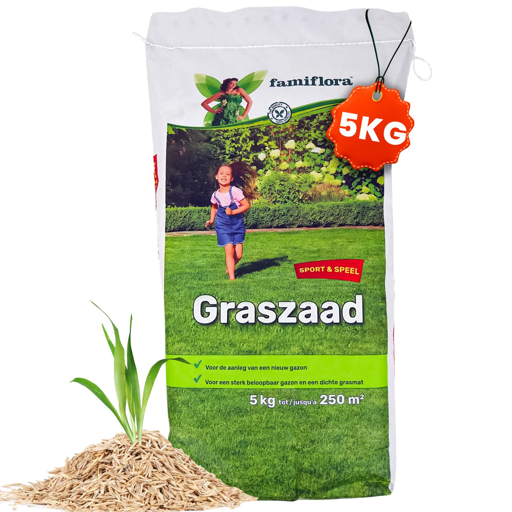 Famiflora grass seed play & sport 5 kg (up to 250 m²)