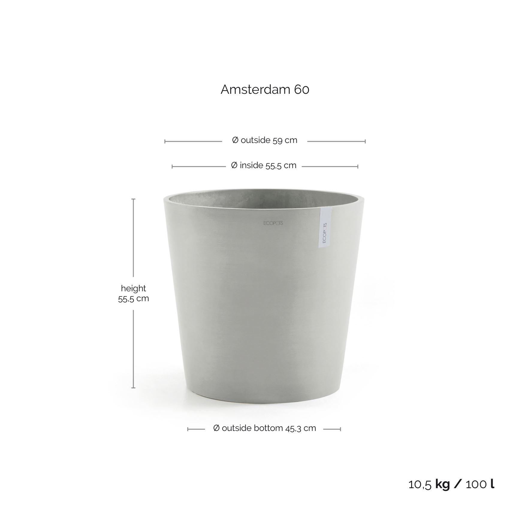 Ecopots-amsterdam-white-grey-60-cm-H49-cm