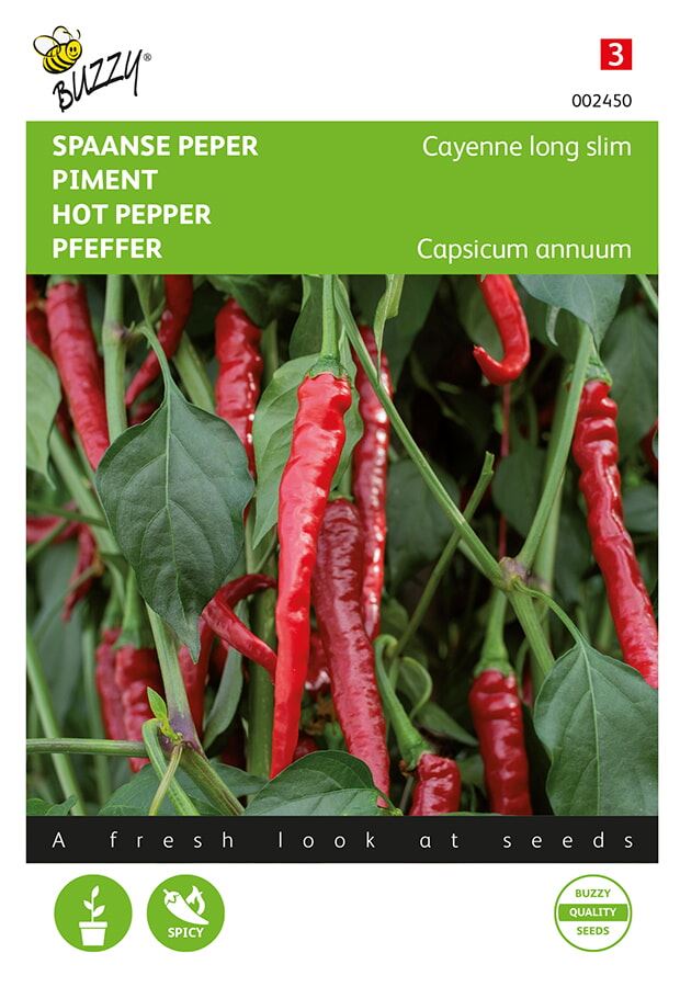 Buzzy® Spanish Pepper Cayenne seeds - Long Red
