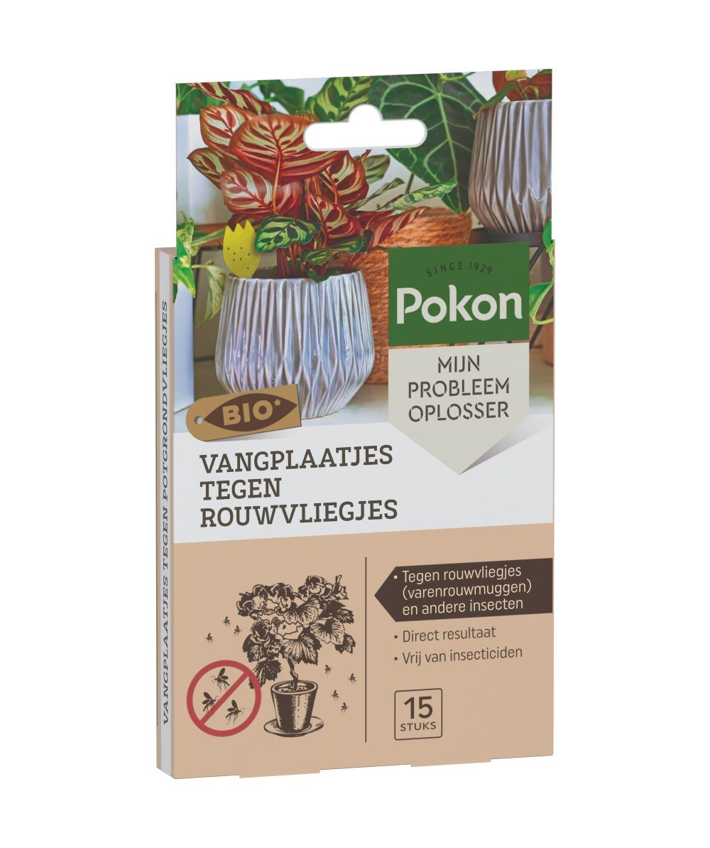 Pokon vangplaatjes - 15 stuks - tegen potgrond- en rouwvliegjes