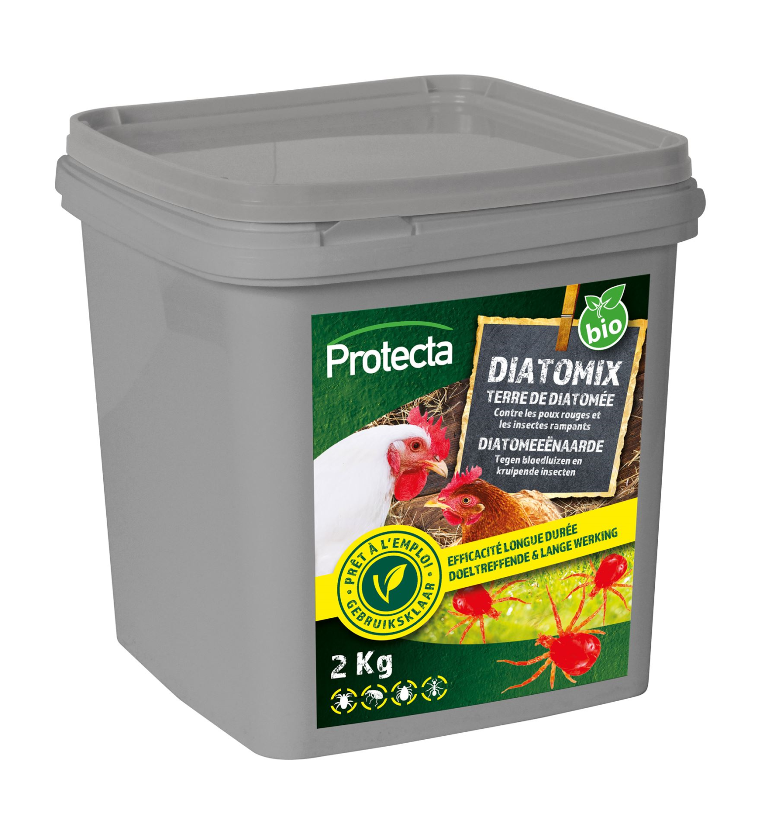 Protecta Diatomix Chicken coops - 2 kg - Ready to use - Diatomaceous earth