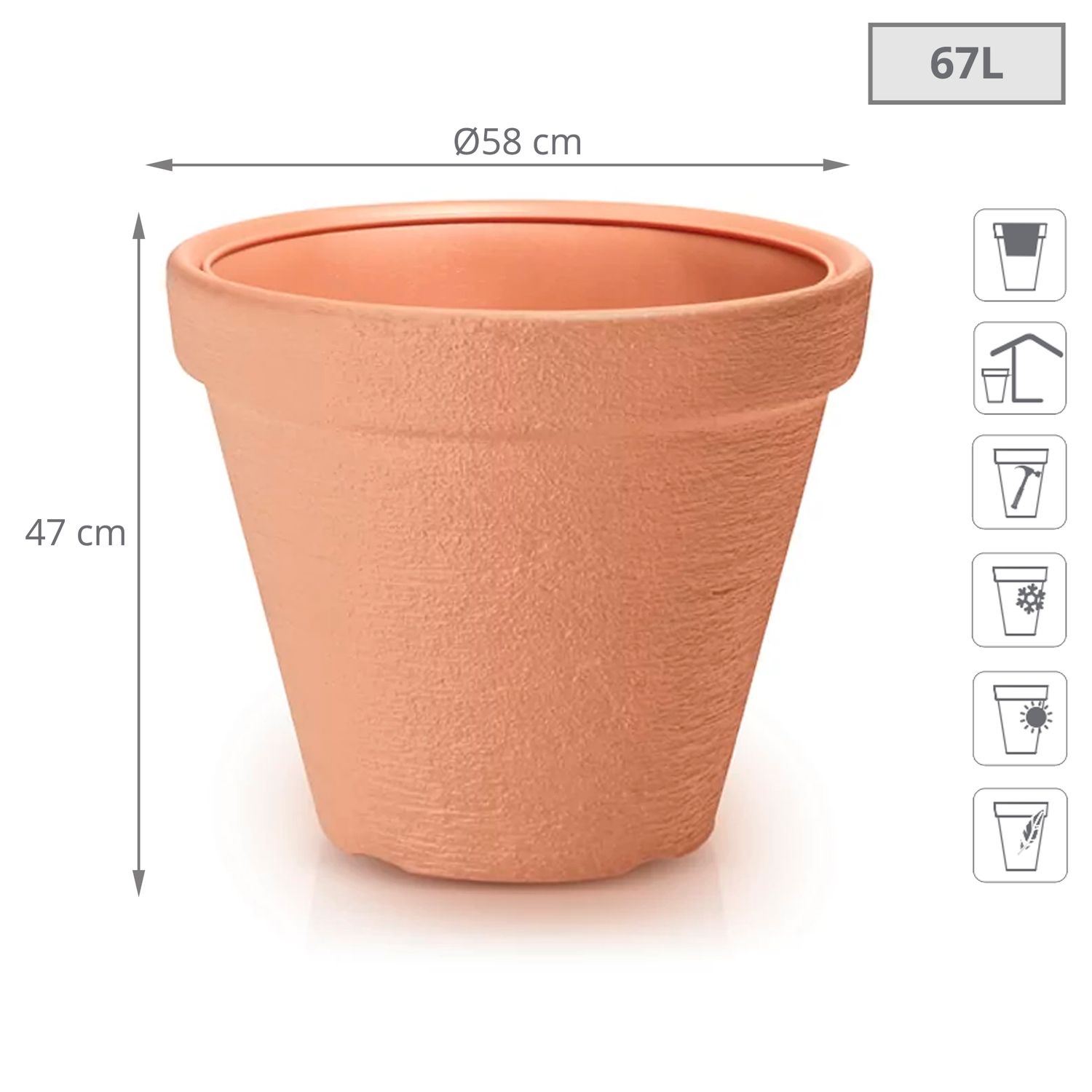 Flower-pot-CLASSIC-brick-57-cm
