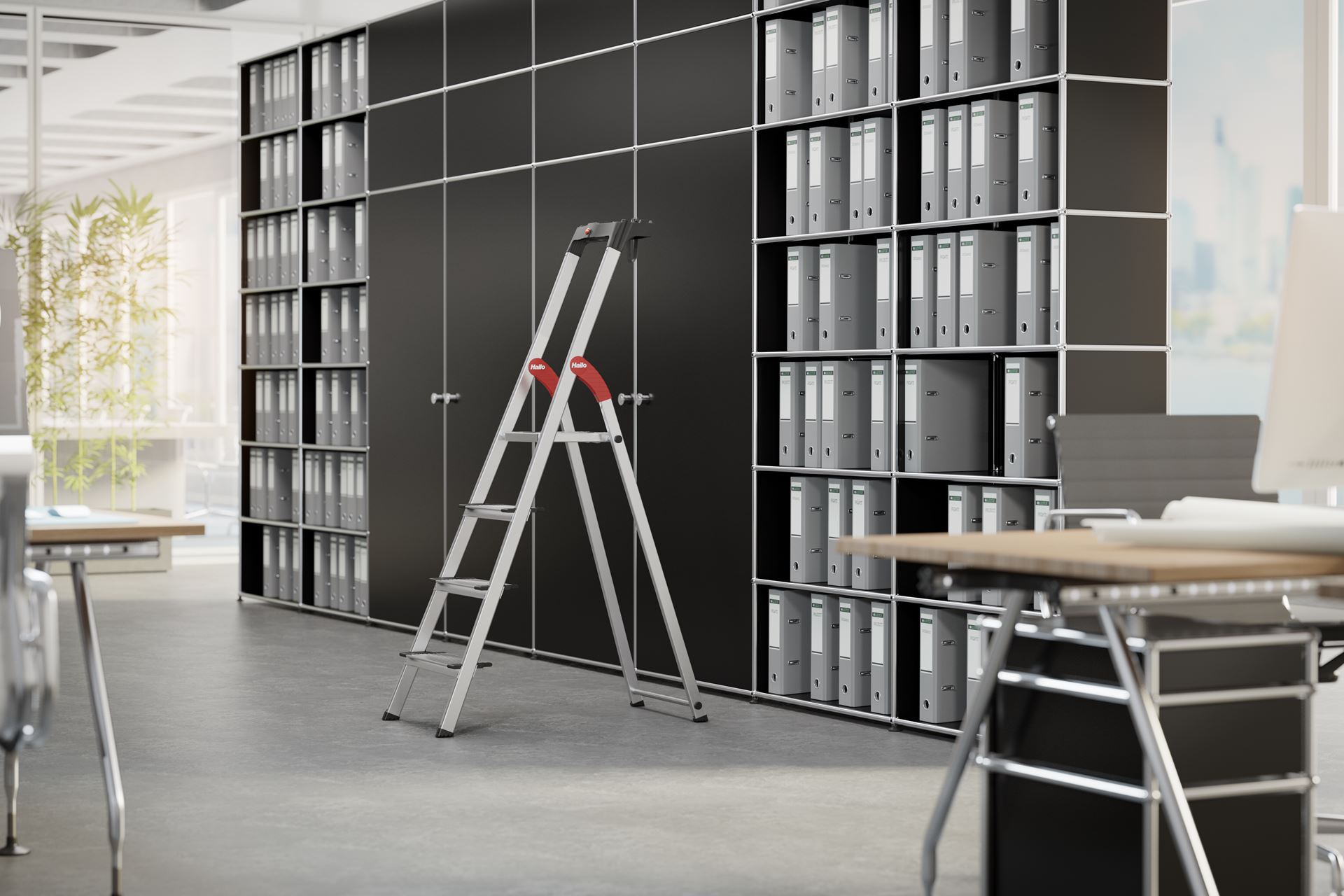 Hailo hailo l80 comfortline (4*) Aluminium - Escabeaux - 85x45x146cm L80-comfortline-4-treden