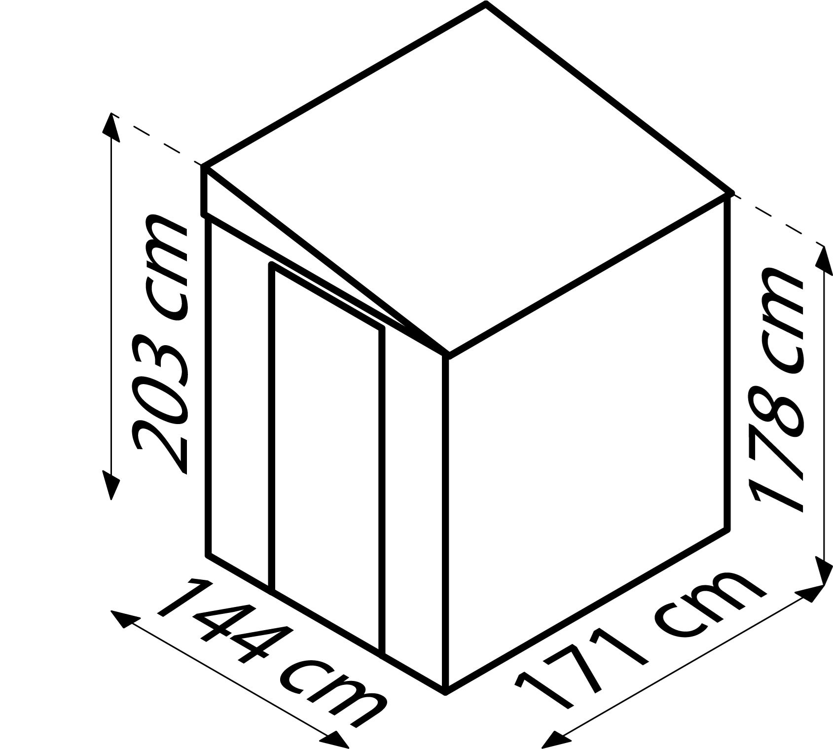 Aanbouw-tuinberging-LeanTo56-H178-antraciet-Tuinberging-metaal-B144-x-L171-x-H203-cm