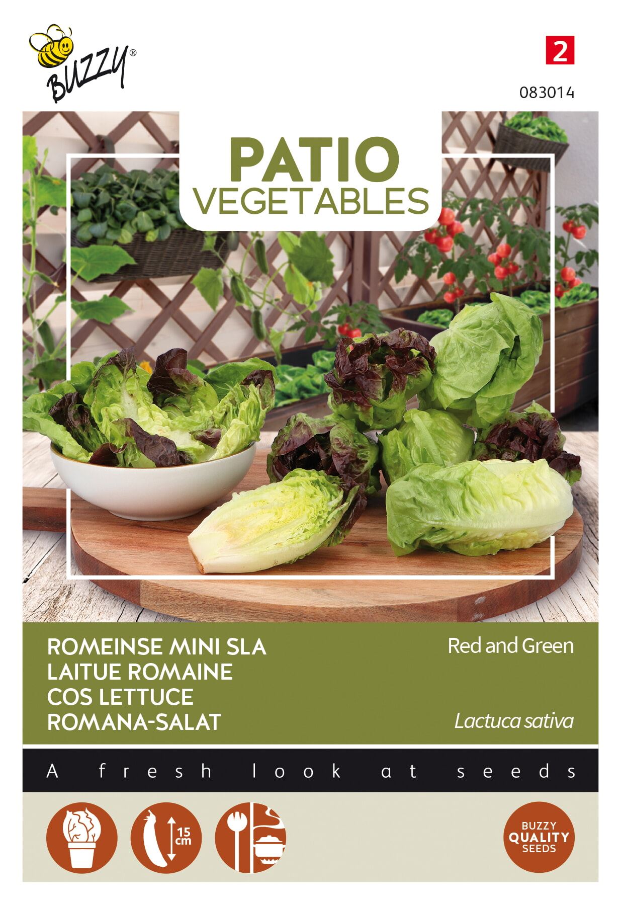 Buzzy® Patio Veggies, Laitue romaine Rouge et Vert