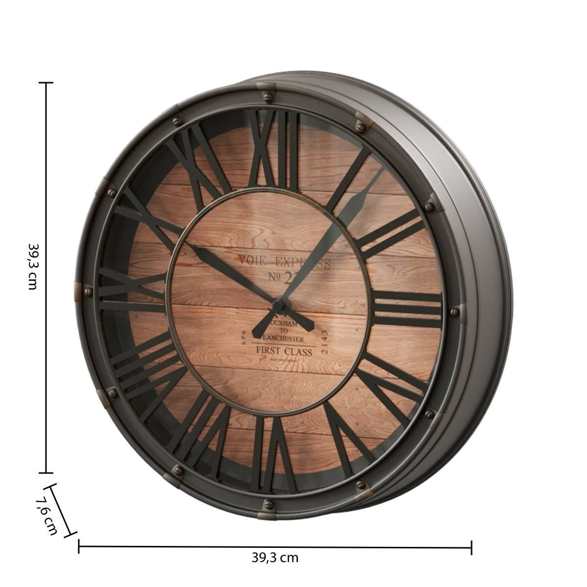 Klok-D39cm-Ezio-vintage-hout-