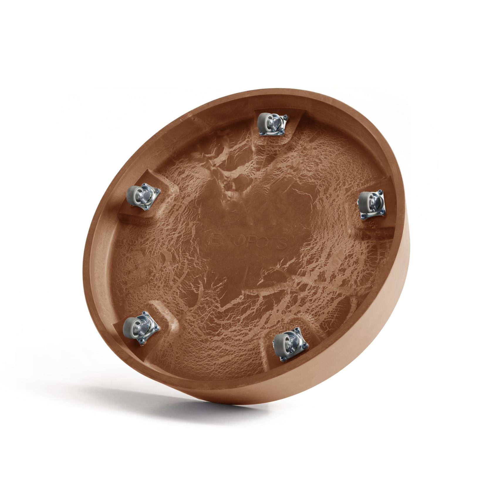 Ecopots onderschotel op wielen Oslo - Rond - Terra - Diameter 41 x H9,5 cm