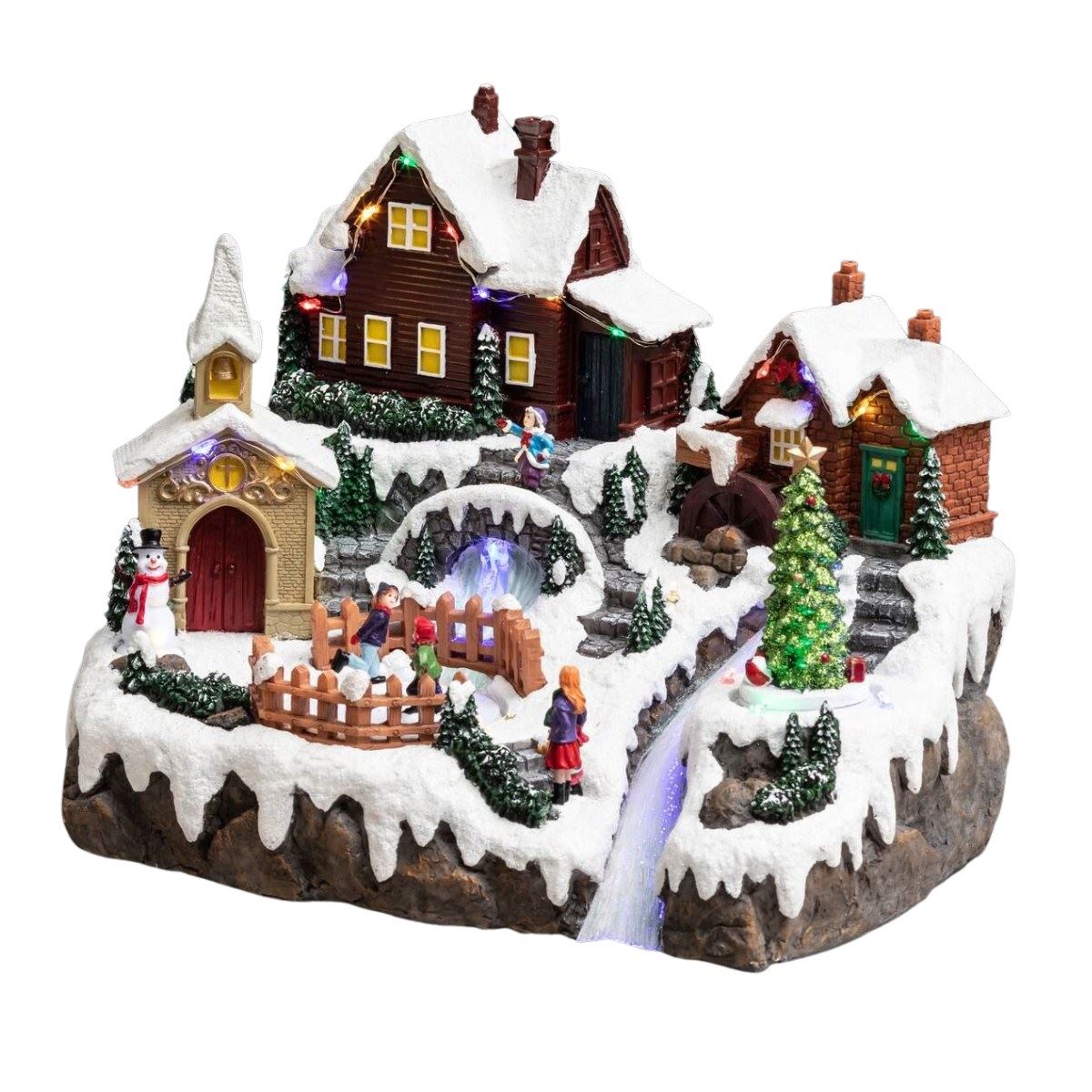 Fééric Lights and Christmas - Verlicht kerstdorp "Camping aan het meer" met animatie