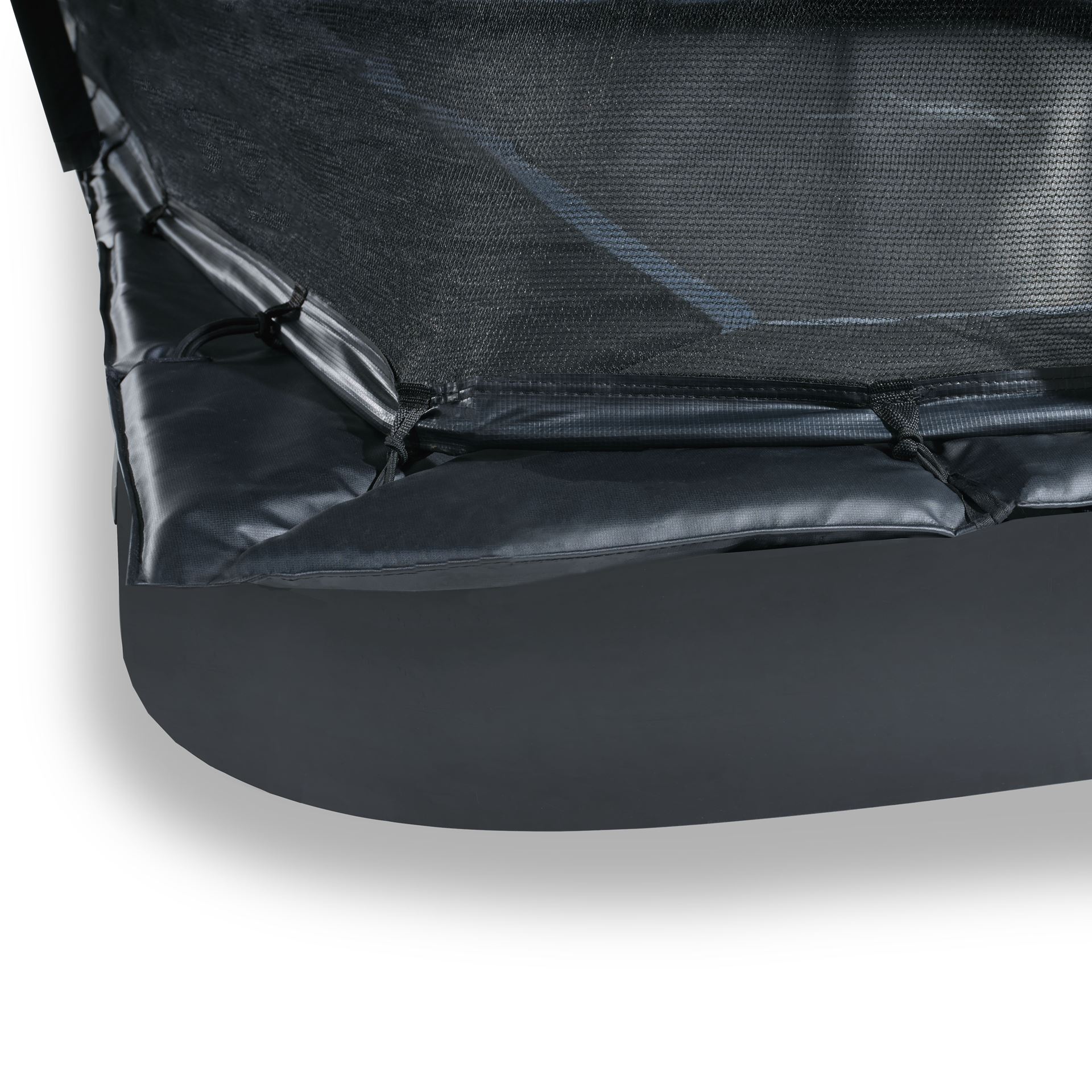 EXIT-Dynamic-groundlevel-trampoline-275x458cm-met-veiligheidsnet-zwart