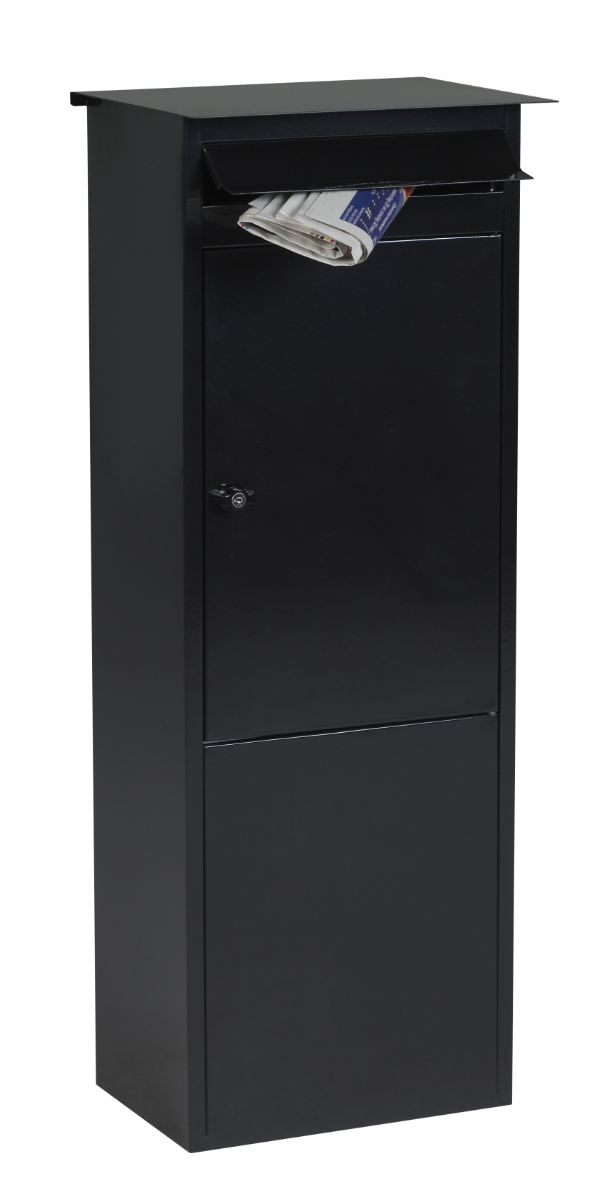 Practo Garden frankfurt matt black matt black - Freestanding mailbox - 29x38x100cm - RAL 9005 MAT
