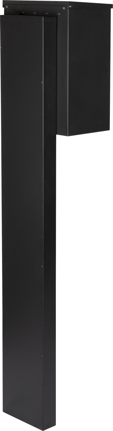 Practo Garden Letterbox stand - matte black - 7,5x25x170cm - RAL 9005
