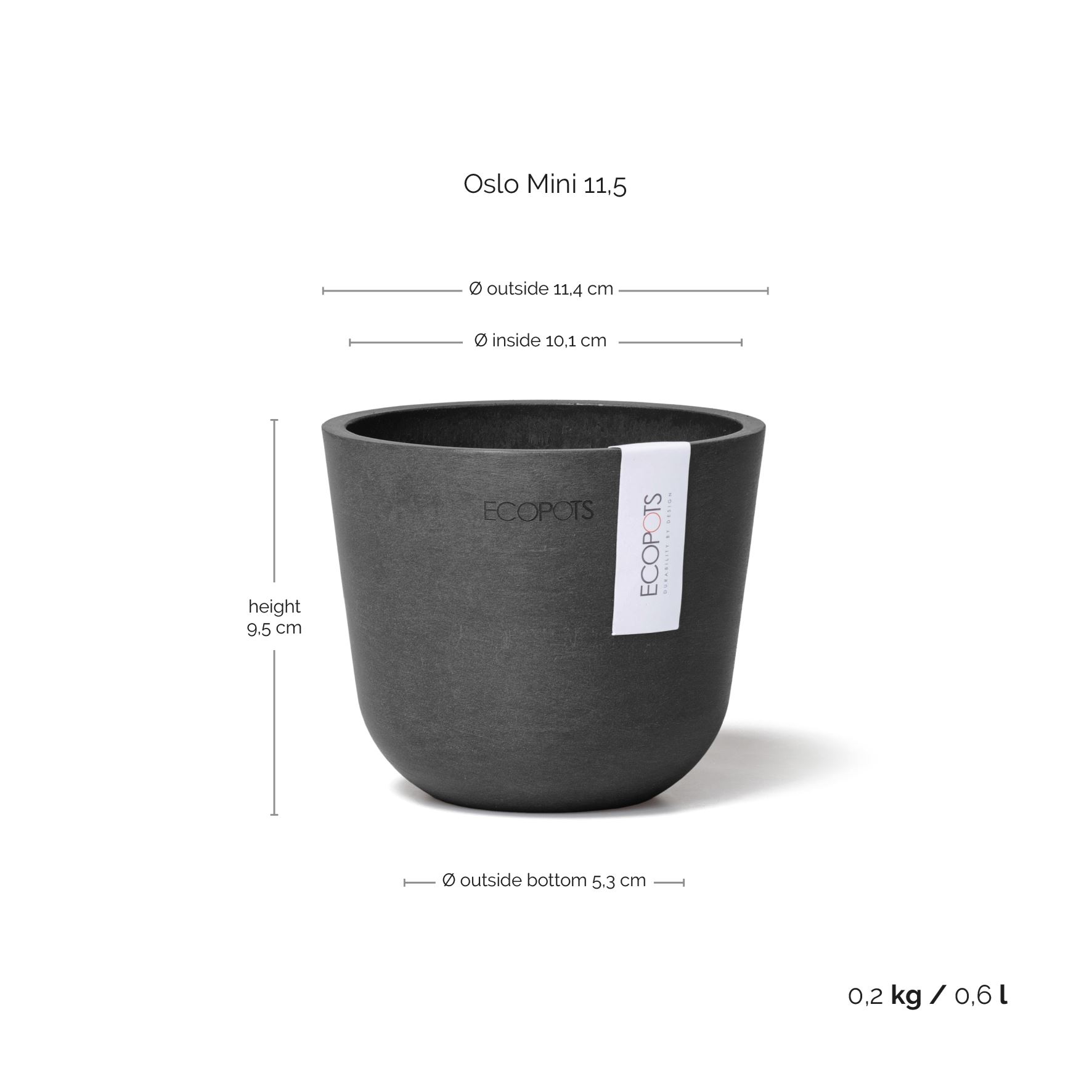 Ecopots-oslo-mini-dark-grey-11-5-cm-H10-cm