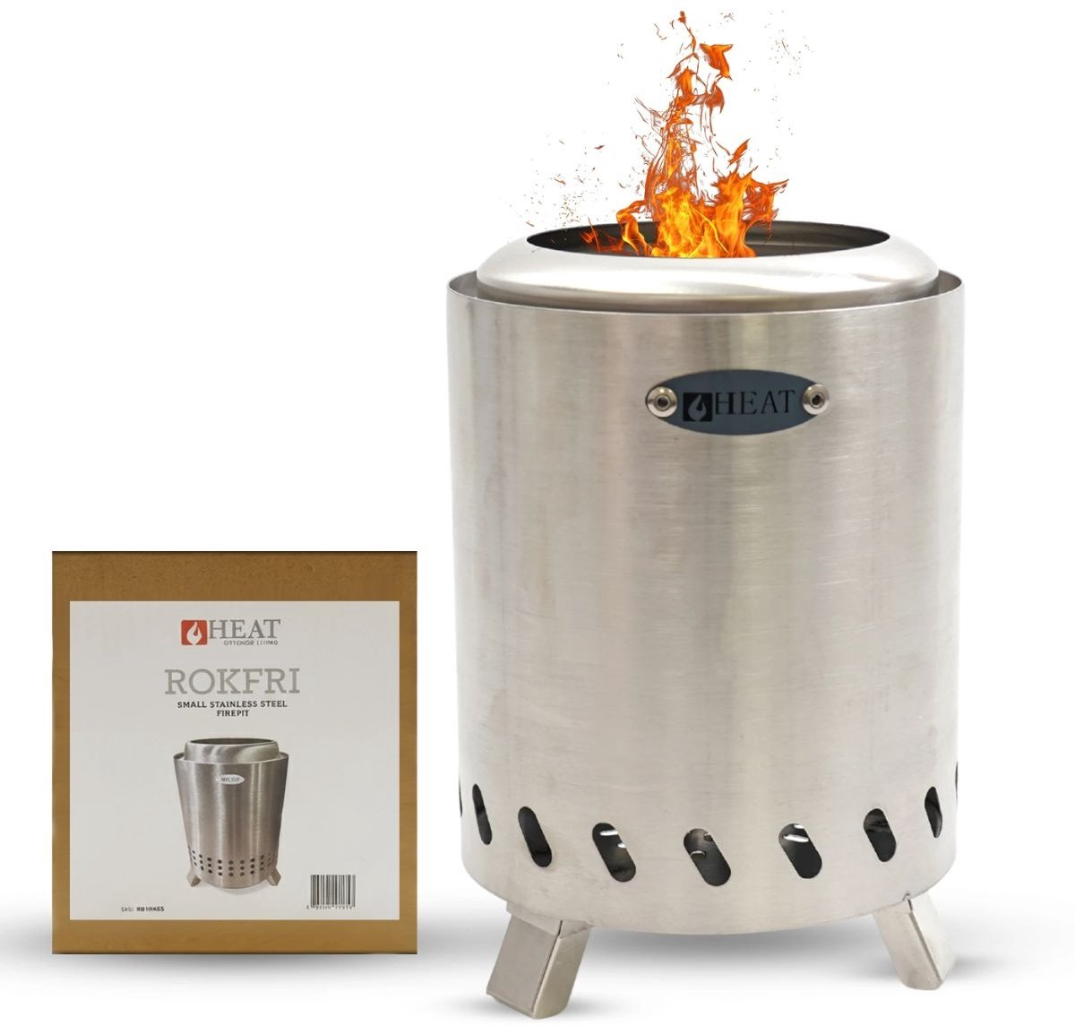 HEAT Smokeless Fire basket Smokfri Small - stainless steel - 16x16x20 cm